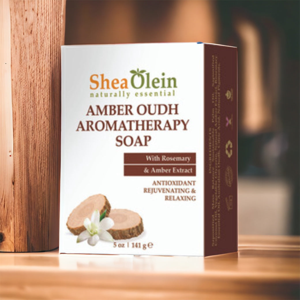 Amber Oudh Aromatherapy Soap with Rosemary & Amber Extract