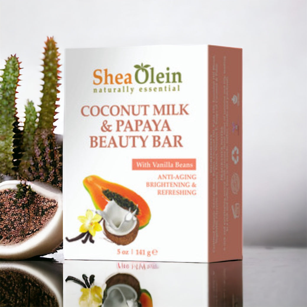 Coconut Milk & Papaya Beauty Bar with Vanilla Beans