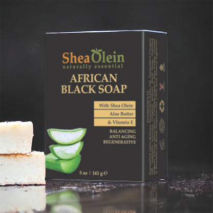 SheaOlein African Black Soap With Shea Olein Aloe Butter & Vitamin E