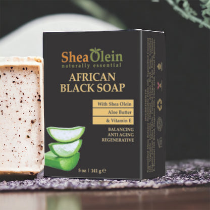 SheaOlein African Black Soap With Shea Olein Aloe Butter & Vitamin E