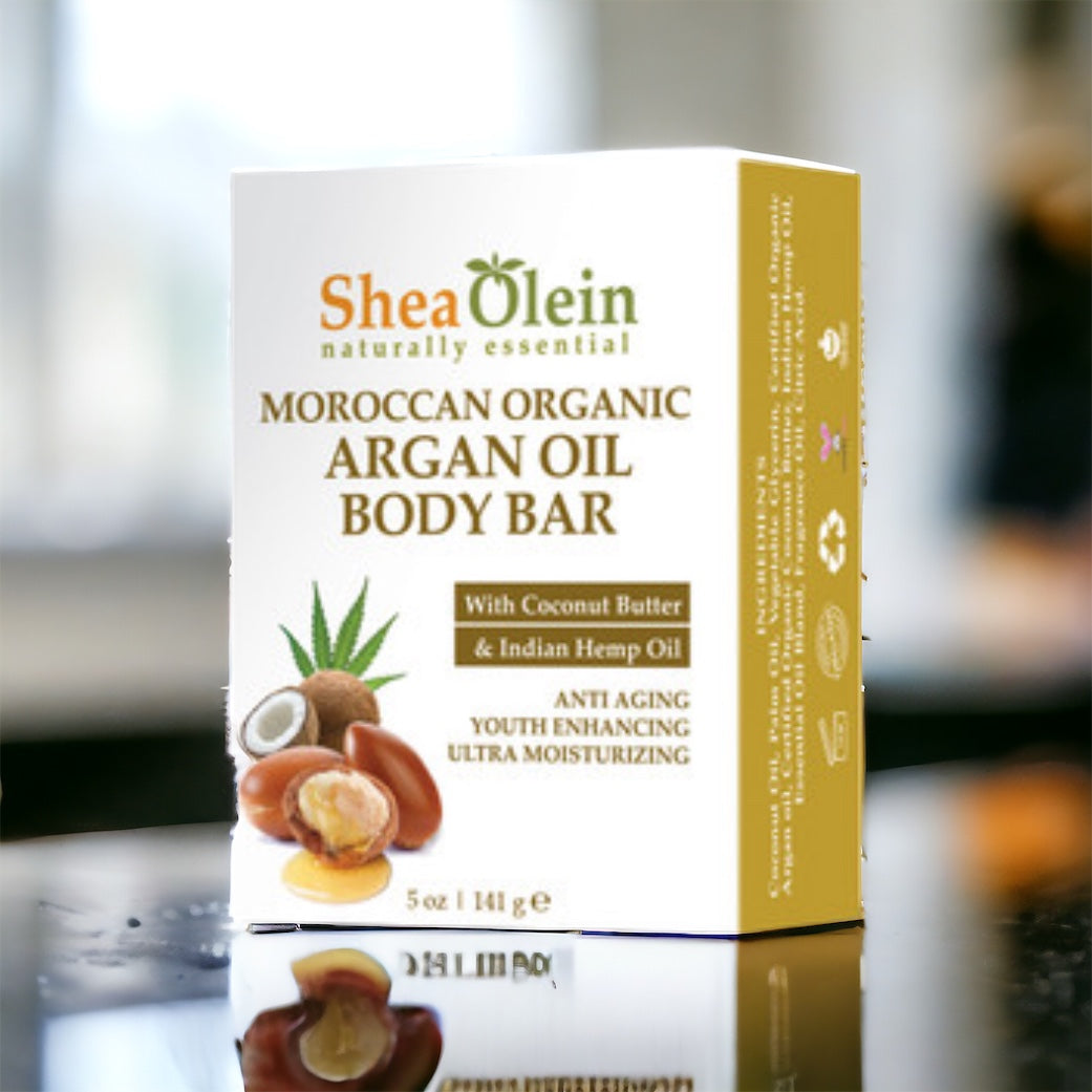 Moroccan Organic Argan Oil Body Bar with Coconut Butter & Indian Hemp Oil