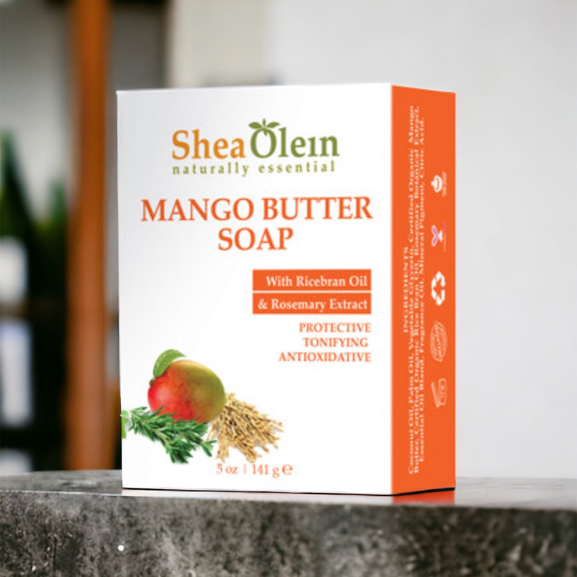 Mango Butter Soap With Rice Bran Oil & Black Pepper