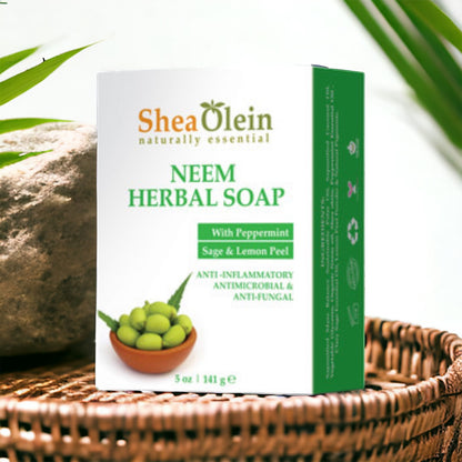 Neem Herbal Soap with Peppermint, Sage & Lemon Peel