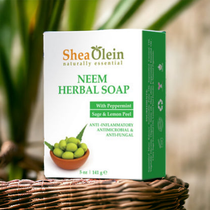 Neem Herbal Soap with Peppermint, Sage & Lemon Peel