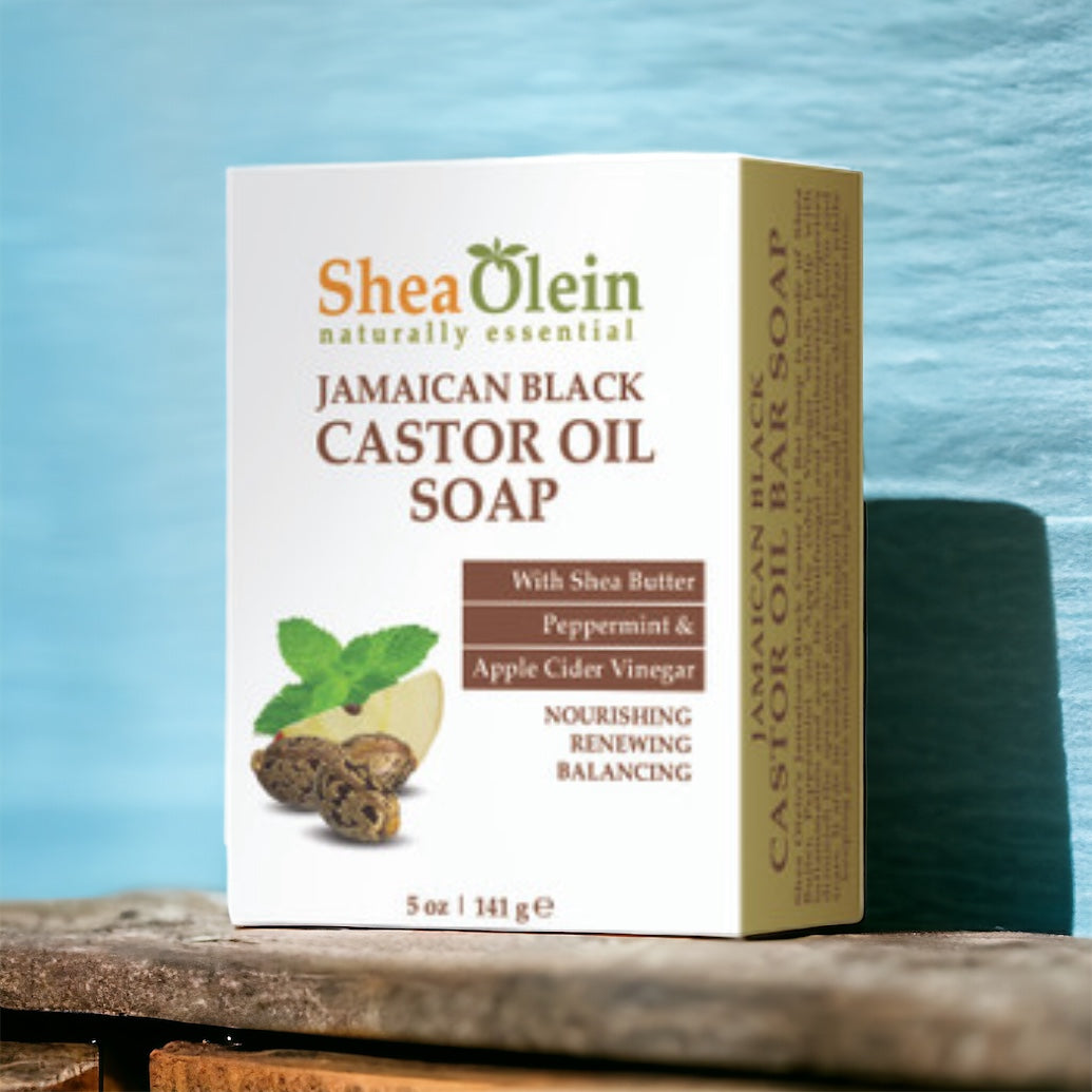 Jamaican Castor Oil Soap with Shea Butter Peppermint & Apple Cider Vinegar