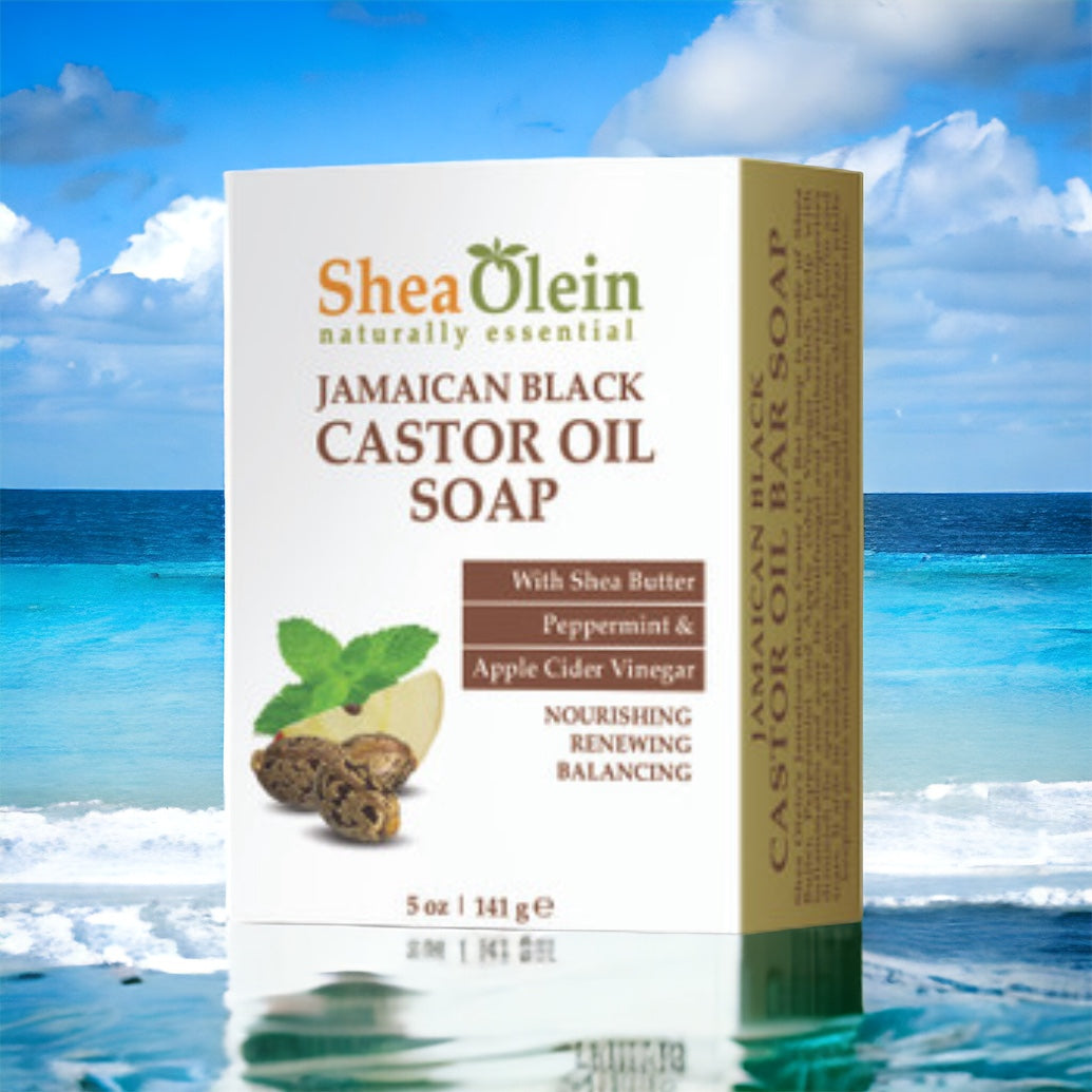 Jamaican Castor Oil Soap with Shea Butter Peppermint & Apple Cider Vinegar