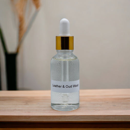 Leather and Oud Wood Body Oil (1 oz)