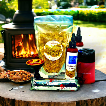 Frank & Myrrh Resin Kit with Essential Frank and Myrrh Blend Oil